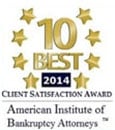 10 Best 2014 | Client Satisfaction Award | American Institute of Bankruptcy Attorneys TM