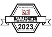 Martindale-Hubbell | Bar Register Preeminent Lawyers | 2023
